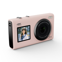 Appareil photo numérique avec zoom numérique 18X, double écran, vidéo 4K FHD réelle, photo 80MP, flash LED, écran LCD 2,88 pouces, EIS, WIFI