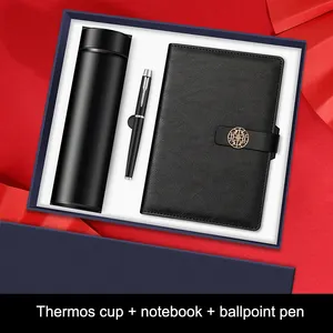 Custom logo Business anniversary Gift Promotional Vaccum bottle pen notebook Umbrella Corporate luxury Gift set