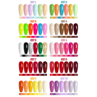 BORN PRETTY PRO – Lot de 6 vernis gel haute pigmentation, résine naturelle, sans HEMA ni TPO, couleurs rouges et bruns automnaux, vernis à ongles en gel