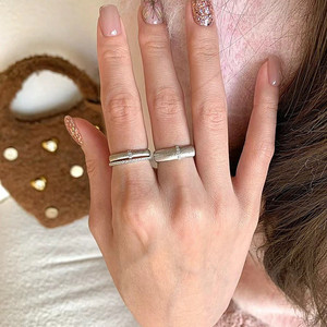 Anillo de Pareja Aimgal Italy con Diseño de <span class=keywords><strong>Alambre</strong></span>, Diamante de Alto Contenido de Carbono 8A sobre Plata 925 Chapada en Oro de 18K, Regalo de Amistad, Joyería Fina - Product Image 4