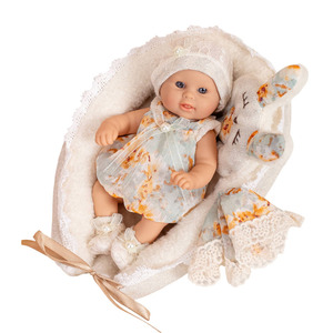 Muñecas <span class=keywords><strong>de</strong></span> <span class=keywords><strong>Silicona</strong></span> Reborn Realistas <span class=keywords><strong>de</strong></span> 19 cm a Precio Económico, con Cesta para Dormir, Manta y Almohada - Product Image 2