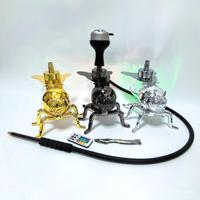 Ensemble Chicha Narguilé Électrique LED Moderne en Métal Portable Miel d'Abeille