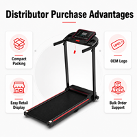 Tapis roulant électrique pliable portable avec emballage compact et 366 unités par 40HQ, tapis roulants de fitness à domicile pour la distribution