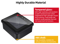 Lector de Códigos QR Integrado LONVILL con Carcasa de ABS y Cristal Templado Resistente a Arañazos, Lector de Tarjetas IC, Tarjetas CPU, Códigos 1D y 2D