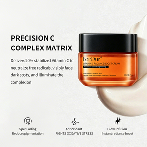 Crème à la vitamine C stabilisée à 20% avec squalane, acide férulique et vitamine E, <span class=keywords><strong>correcteur</strong></span> <span class=keywords><strong>de</strong></span> taches brunes pour tous types <span class=keywords><strong>de</strong></span> peaux, 50g OEM/ODM - Product Image 4