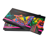 Boîte rigide noire personnalisable professionnelle, longue et rigide, idéale pour les crayons de couleur, les outils de dessin et les cadeaux pour les écoles d'art