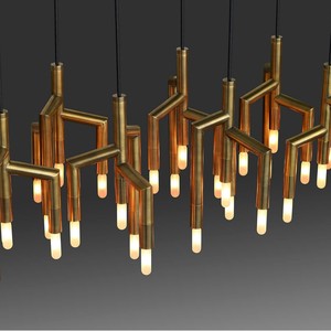 Modern Pendant <b>Lights</b> LED E27 Long Shape Chandelier For Home Living Room Staircase <b>Bar</b> Decoration 10 12 Group Lighting Fixture - Product Image 1