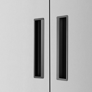 Poignée de porte coulissante en alliage d'aluminium noir minimaliste moderne Extension interne à fente intégrée pour armoire commode extérieur hôtel - Product Image 3