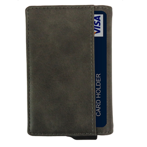 CardHoda Aluminum Minimalist <b>Wallet</b> With <b>RFID</b> <b>Blocking</b> Card Holder Short Fold Design Genuine Leather Lining Unisex - Product Image 5