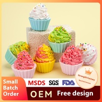 Gâteau de bain artisanal 80g aux sels de spa, explosion multi-bulles pour une hydratation intense, motif floral, cadeau d'anniversaire relaxant pour enfants, OEM