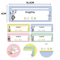 Lot de 4 cartes de règles de Mahjong américain, 4 couleurs assorties, avec marqueurs et lecteurs de règles, en PP durable et étanche