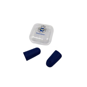 Bouchons d'oreilles en silicone bleus portables anti-bruit en gros avec boîte pour dormir et nager - Product Image 3