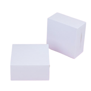 กล่องขนมขบเคี้ยวขนาดเล็กสีขาวทำจากวัสดุรีไซเคิลสำหรับของขวัญเบเกอรี่ส่งกลับบ้านจาก0404112ประเทศไทย - Product Image 1