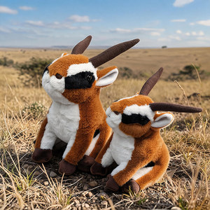 Vente en gros d'usine OEM ODM, jouet en peluche réaliste de haute qualité, animal sauvage, antilope gazelle, pour enfants, cadeau, décoration de chambre - Product Image 3