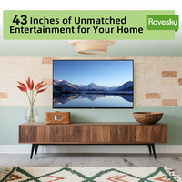 Televisor Inteligente con IA de 43 Pulgadas, Android 4K UHD LED, Antideslumbrante, WiFi, Pantalla Plana sin Marco, Económico, Venta al por Mayor
