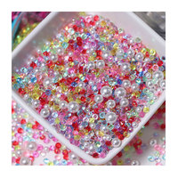 Perles de pierres précieuses en acrylique AB colorées 3*4MM pour remplissage de vases, décoration de fêtes, mariages et maison, remplissage en diamant à facettes