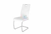 Chaise de salle à manger en PU, haute qualité, moderne, pliante, jambes chromées, promo