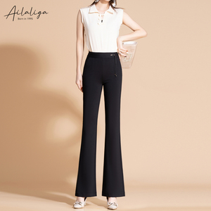 <span class=keywords><strong>Pantaloni</strong></span> a Zampa d'Elefante OEM Personalizzati da Donna, a Vita Alta, Modellanti, Allunganti, Leggermente Elasticizzati - Product Image 1