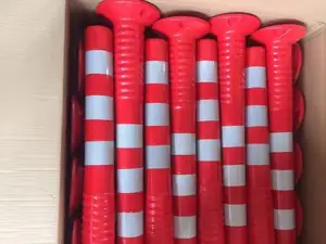 China Reflective Flexible Road Traffic Marker Post Plastic Pvc Warning Delineator Post