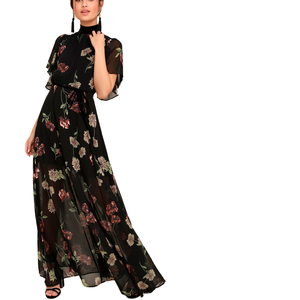 <span class=keywords><strong>เด</strong></span><span class=keywords><strong>รส</strong></span><span class=keywords><strong>ยาว</strong></span>พิมพ์ลายดอกไม้ฤดูร้อนสุดหรู 5353 สำหรับผู้หญิง ทรงเอไลน์ สวมใส่สบายๆ สำหรับวันหยุดพักผ่อนริมชายหาด - Product Image 1