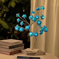Bloem Roos Boom Lamp Lamp Licht Schattige Kamer Decor Voor Slaapkamer Livingroom Verjaardag Moeder 'S Day Valentijnsdag Kerstcadeaus