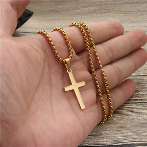 <b>Cross</b> Necklace Stainless Steel Unisex Pendant Fashion Jewelry Gift - Product Image 2