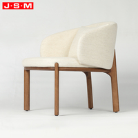 Fauteuil Chinois Moderne en Bois Massif avec Coussin pour Salon et Restaurant