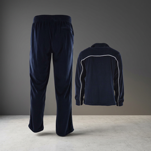 Customized Men's Winter <b>Hooded</b> Tracksuit-Polyester/Cotton Fleece Full Zip Side Pipping Custom Logo Plus Size Lightweight - Product Image 2