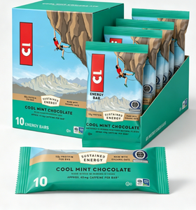 Energy Protein Bars – Cool <b>Mint</b> Chocolate with Caffeine – Made with Organic Oats – Energy Bars – Non-GMO – (10 Pack) - Product Image 3