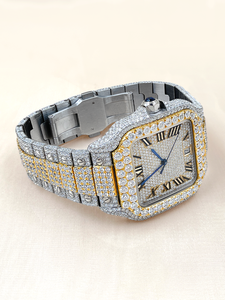 <span class=keywords><strong>Orologio</strong></span> Meccanico <span class=keywords><strong>Automatico</strong></span> con Moissanite VVS Premium, Quadrante Rettangolare, Cinturino in Acciaio Inossidabile, <span class=keywords><strong>Orologio</strong></span> di Lusso Firmato - Product Image 3