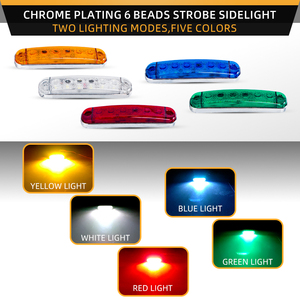 Đèn báo rẽ bên hông xe tải 6 LED, đèn nhấp nháy độ sáng cao, DC 12 đến 80V, đèn hậu xe kéo, đèn tín hiệu xe máy - Product Image 4