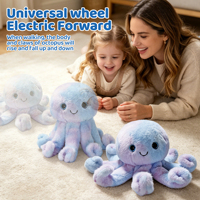 Peluche Électronique Kawaii Créature Marine, Compagnon IA, Pieuvre Électrique avec Roues Universelles, Jouets pour Maternité et Bébé 3+ pour Filles