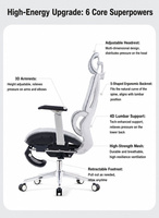 Chaise de bureau ergonomique réglable en tissu - Chaise de direction avec support lombaire réglable en hauteur