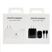 Prix d'usine Chargeur mural PD 25W Type-C Super rapide Adaptateur de voyage avec câble Type C pour Samsung Galaxy S26 S25 S24 S23