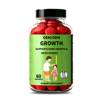 Gummies de croissance OEM ODM, gummies vitaminés nutritionnels conçus spécifiquement pour la croissance et le développement des enfants, complément alimentaire