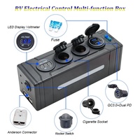 Boîte de commande électrique multifonctionnelle pour camping-car 24V 50A IP65 avec allume-cigare, alimentation USB, interrupteur et disjoncteur