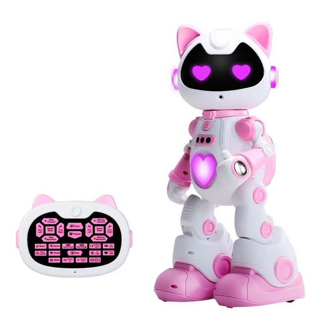 Flytec F10 Intelligent RC Robot Spray Dance Music Gesture Sensing Play Piano Educational Toy Robot with 7 LED Eyes Gifts