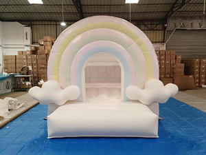 Trampolín inflable arcoíris <span class=keywords><strong>de</strong></span> venta directa <span class=keywords><strong>de</strong></span> fábrica, adecuado para divertidos castillos <span class=keywords><strong>de</strong></span> salto <span class=keywords><strong>de</strong></span> entretenimiento en parques y patios <span class=keywords><strong>de</strong></span> recreo - Product Image 2
