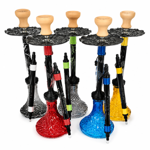 Cachimba Premium de Acero Inoxidable AISI 304 de 66 cm con una Sola Manguera y Vástago Desmontable, Set en Caja de Regalo para Bares y Salones, Venta al por Mayor - Product Image 6