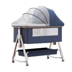 Cuna de noche para dormir con 6 cunas de bebé de montaje móvil plegables portátiles de altura ajustable para bebés recién nacidos - Product Image 4