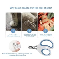 Cortauñas para Gatos Elecpet al por Mayor, Mango Ergonómico, Cuchillas Duraderas de Acero Inoxidable, Cortauñas para Gatos para Principiantes, OEM ODM