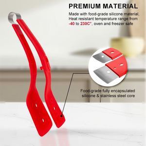 Pinzas de Cocina Multifuncionales de Silicona Resistentes al Calor, Antiadherentes, para Carne, Espátula, Pinzas para Picnic y Barbacoa - Product Image 3