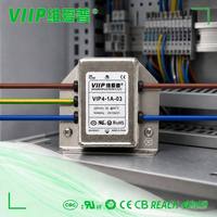 Filtro de Línea de Alimentación EMI Monofásico VIIP VIP4-1A-03 3A de Ultra Baja Fuga 115/250VAC para Equipos Médicos