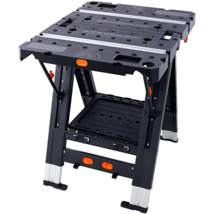 Mesa <span class=keywords><strong>de</strong></span> <span class=keywords><strong>Trabajo</strong></span> Plegable Portátil 2 en 1, como Caballete y <span class=keywords><strong>Banco</strong></span> <span class=keywords><strong>de</strong></span> <span class=keywords><strong>Trabajo</strong></span>, Gran Capacidad <span class=keywords><strong>de</strong></span> Carga <span class=keywords><strong>con</strong></span> 2 Abrazaderas, Mesa <span class=keywords><strong>de</strong></span> <span class=keywords><strong>Trabajo</strong></span> Plegable - Product Image 4