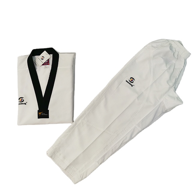 Probe versand kostenfrei Kiefer traditionelle Kampfkunst uniform TKD Uniform mit komplexen Mesh Taekwondo Uniform Verkauf