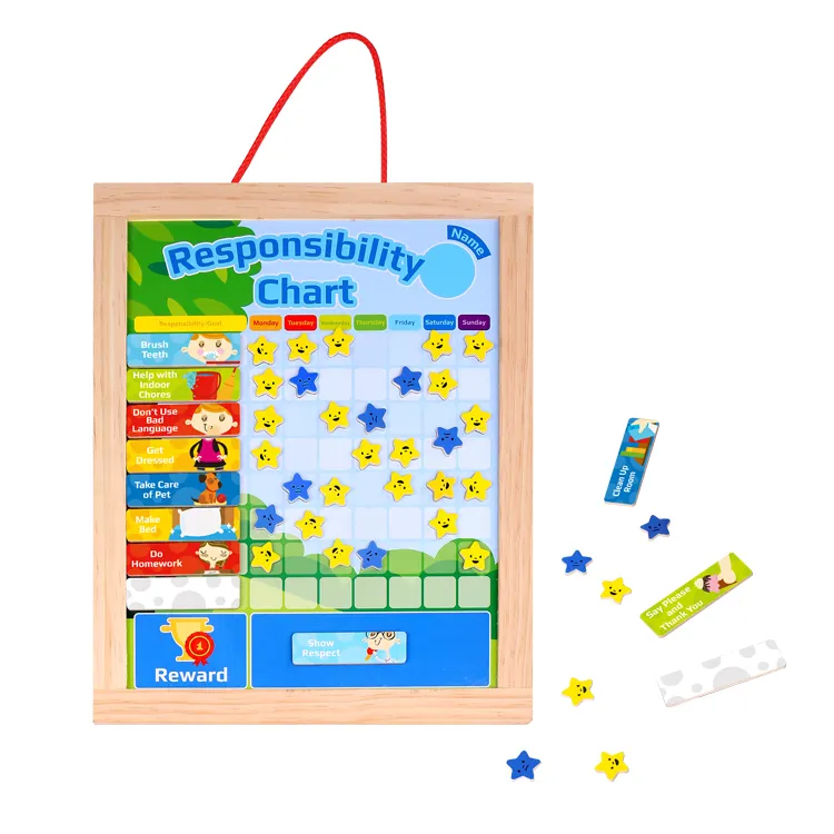 2024 New Responsibility English Learning Wall Chart Educational Toy for kids