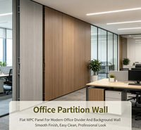 Panneau mural WPC multicolore, revêtement composite à grain de bois pour murs intérieurs commerciaux
