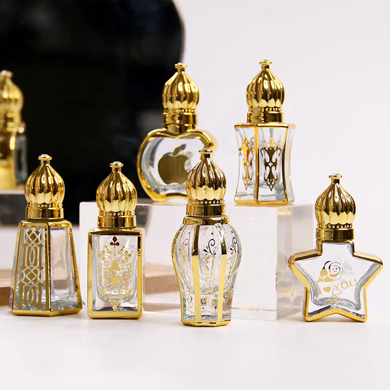 Arabian Arabic Luxury Perfume Bottles 6ml 8ml 10ml 12ml 15ml Glass Spray Attar Bottle Perfume Oil Bottle
