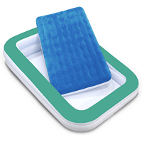 LGM Lit de voyage gonflable personnalisé pour tout-petits Lit portable pour tout-petits Matelas pneumatique avec pare-chocs de sécurité