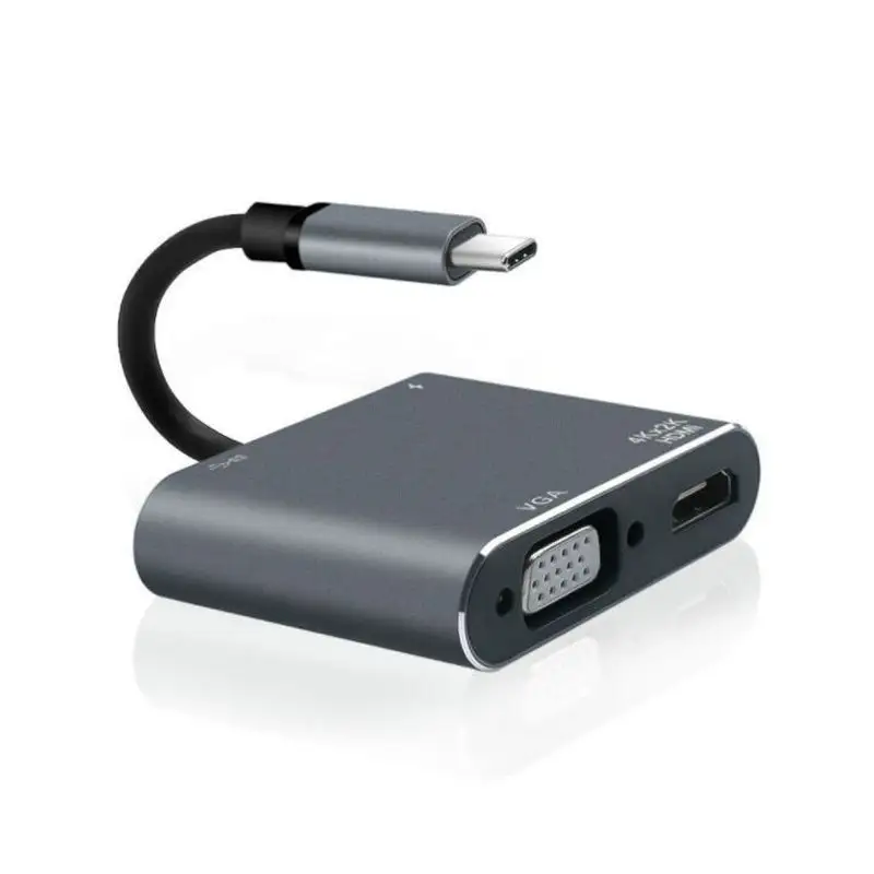 Adaptor konverter kabel Data USB-C ke konektor Tipe c hdm * i para vga 24 pines 1 pabrik usb Harga murah 4K 1080P HD